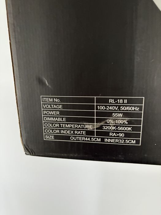 Професійна кільцева лампа зі штативом Mircopro RL-18II