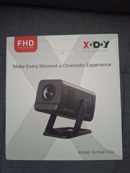 Projetor de video XGODY Gimbal 5 go com aplicacoes, netflix etc.