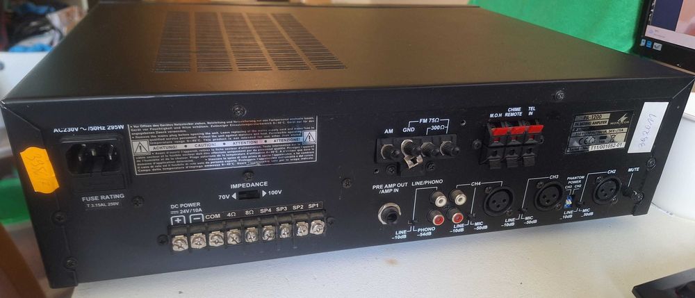 Wzmacniacz Monacor PA-1200 + PA-1130RCD