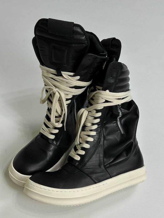 Rick Owens CargoBasket кеди кеды ботинки geobasket чорні черные 42 43