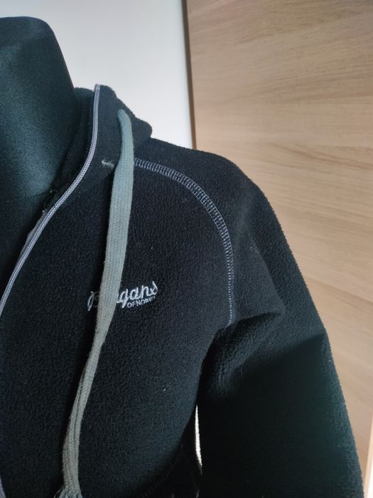 Gruby czarny polar kurtka Bergans S