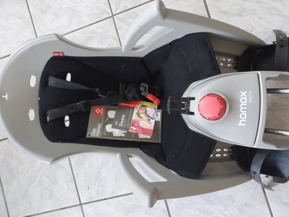 Fotelik rowerowy na rower hamax siesta odchylany do snu