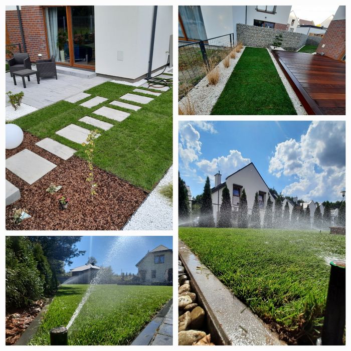 Nawadnianie trawa z rolki projektowanie