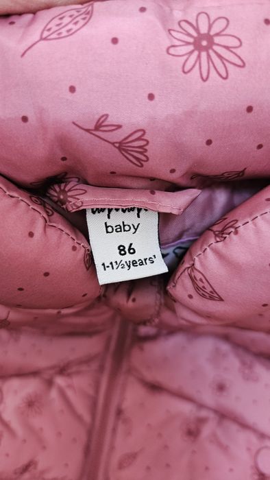 Kamizelka bezrękawnik dziewczęcy niemowlęcy r.86