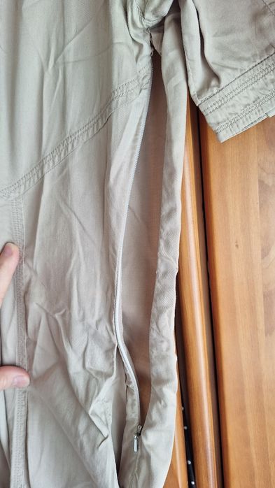 Vestido clássico, beje, 100% algodão, tamanho 40 - Decenio