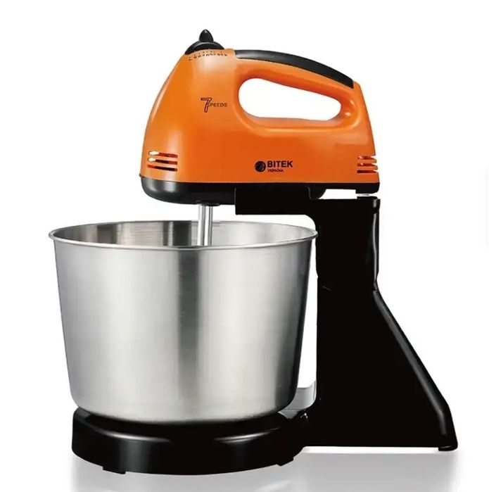 Міксер стаціонарний 250 Вт металева чаша BITEK BT-6637B комбайн