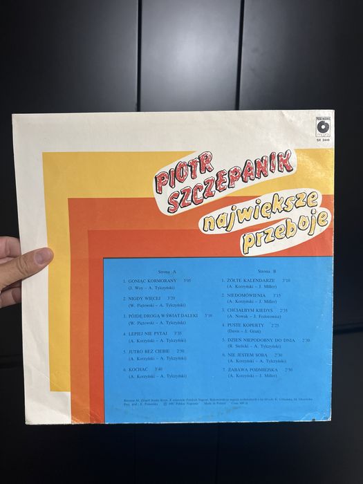 Piotr Szczepanik Największe Przeboje 1987 Muza Vinyl