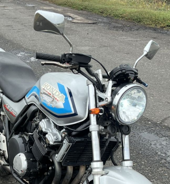 Зеркала мото (пара) Suzuki/Honda/Kawasaki, хром