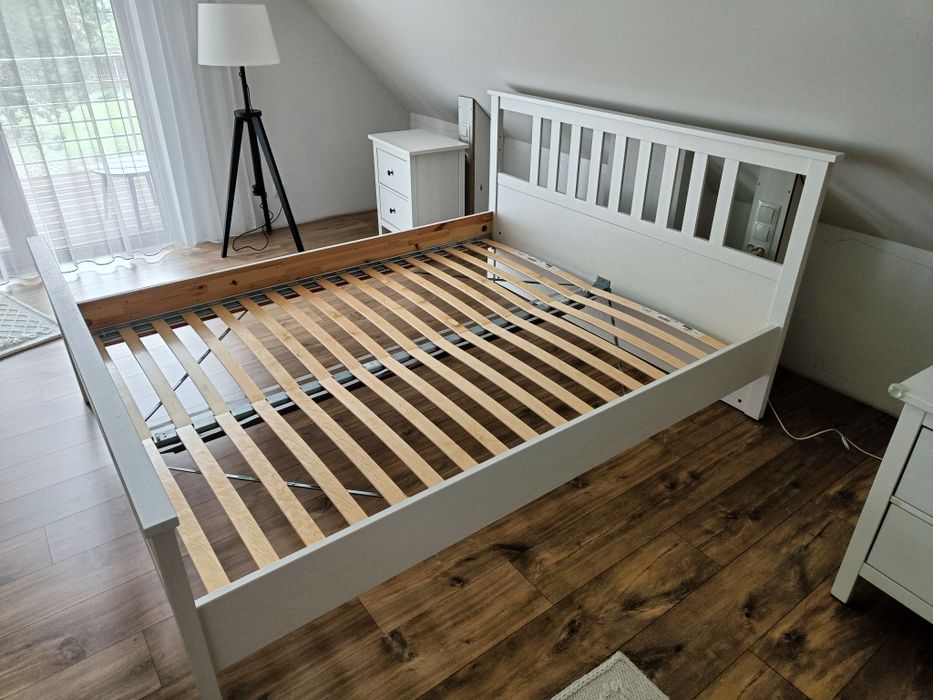 Łóżko Ikea Hemnes biała bejca