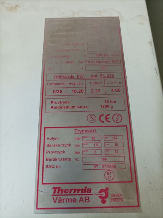 Gruntowa pompa ciepła 10 kw