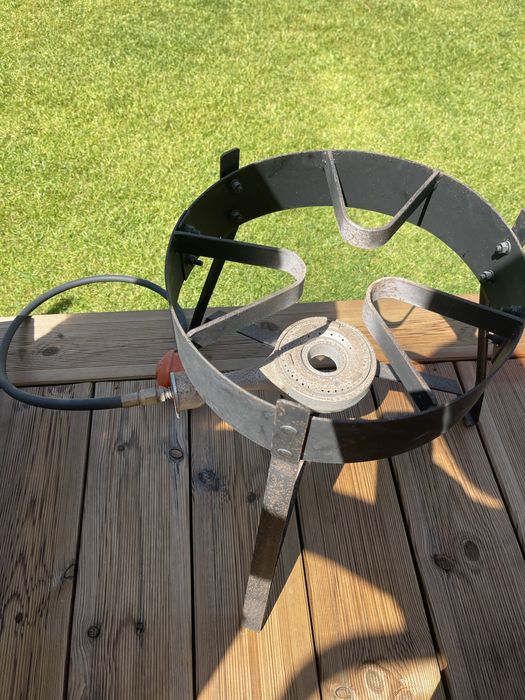 Fogao exterior portatil mais panela para peru