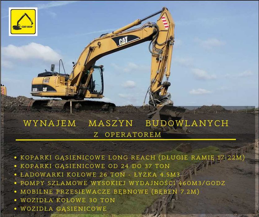 Wynajem maszyn budowlanych z operatorem
