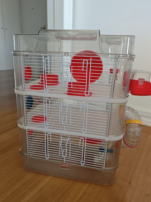 Gaiola hamster 3 andares como nova