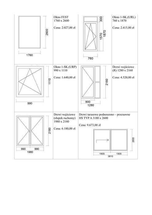 Ramy okienne aluminium - nowe Drutex - okazja