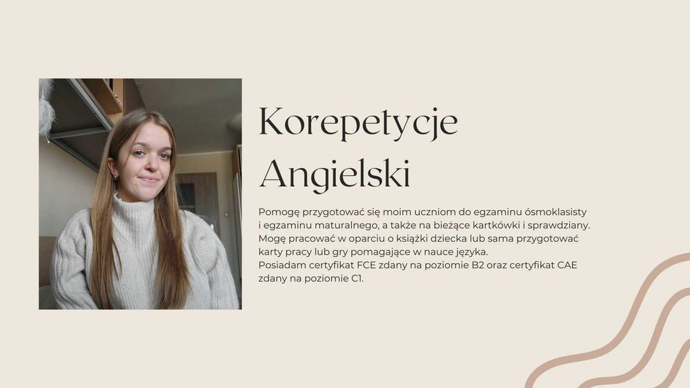 Korepetycje z języka angielskiego