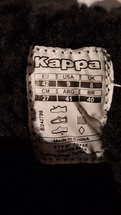 Buty nowe ocieplane zimowe Kappa czarne rozmiar 42