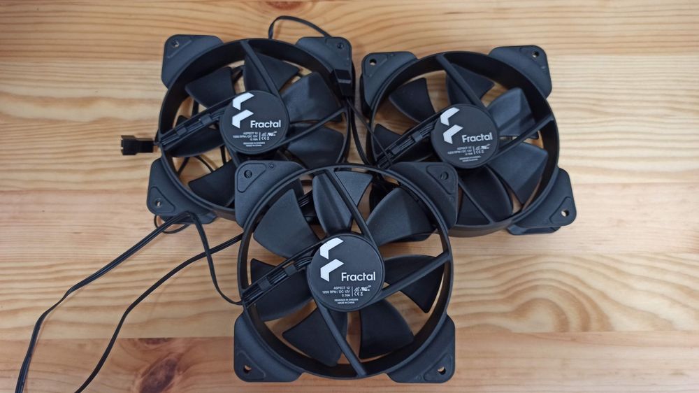 3 ventoinhas Fractal 120mm novas