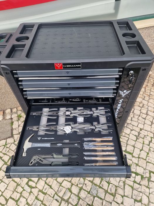 Carrinho de ferramentas7 gavetas 6 chaise + porta de lado