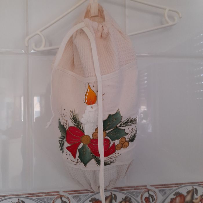 Pega e puxa saco pintado à mão