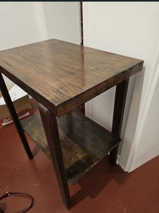 Antyk konsola stolik midcentury PRL drewno