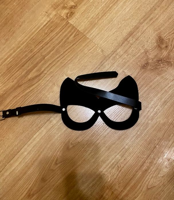 967/ Przebranie maska wenecka sylwester unisex haloween czarny kolor