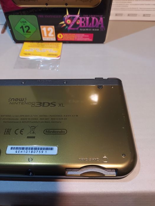 New Nintendo 3ds XL Zelda Majora's Mask Edition/IPS/CIB/Mega Zestaw