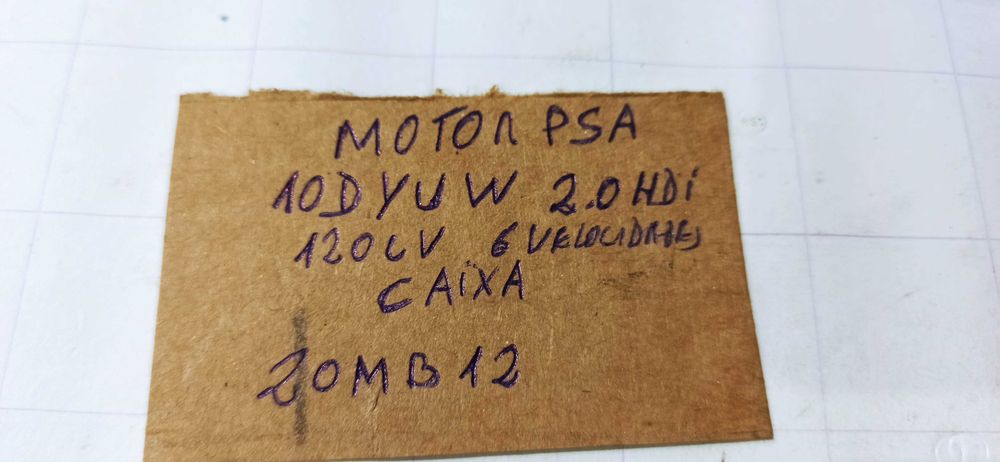 Motor RHR  Caixa Velocidades 20MB12 Peugeot Citroen 2.0 Hdi