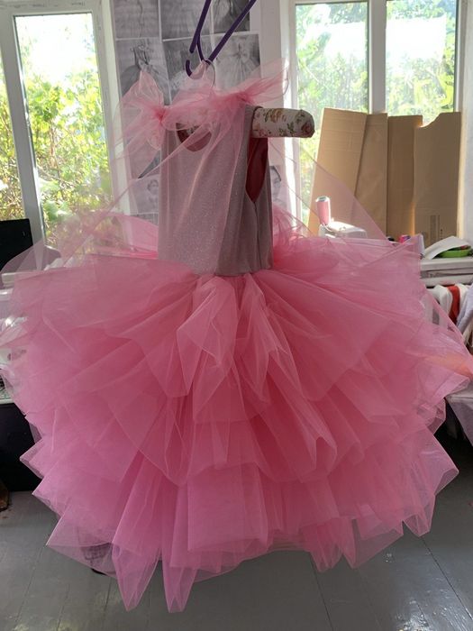 Платье на 4 года пышное нарядное розовое Платье БАРБИ