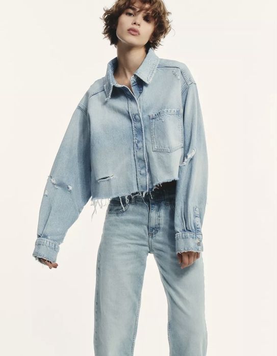 Джинсовка Zara джинсовий піджак