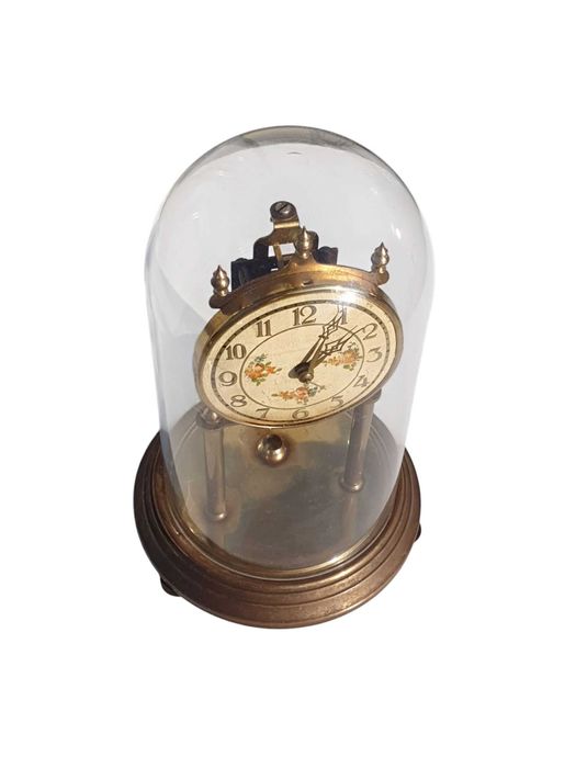 Stary Niemiecki zegar kominkowy roczniaka Kundo unikat kolekcjonerski