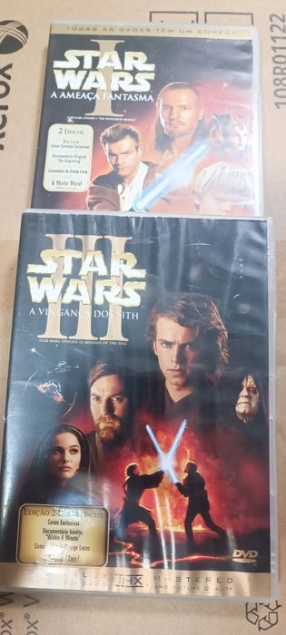 Dvd's star wars 1 e 3