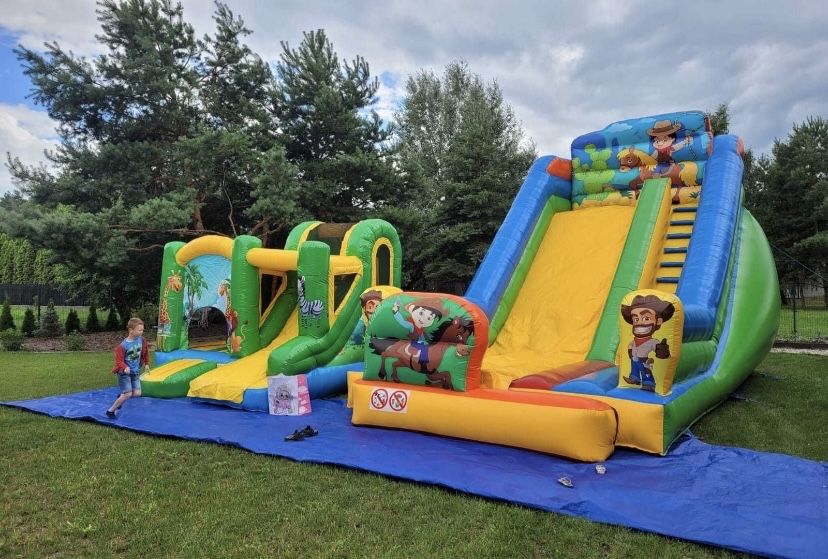 Dmuchaniec,dmuchana zjezdzalnia,dmuchany zamek, Komunia, urodziny