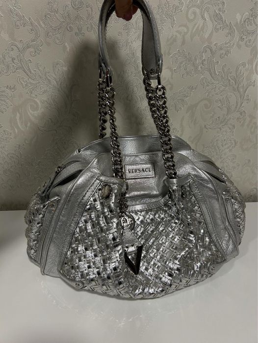 Шикарна срібна сумка Versace. Люкс бренд. Оригінал