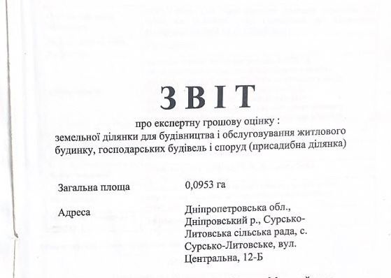Продам земельну ділянку 13 с. Сурсько-Литовське,центр села,червона лін