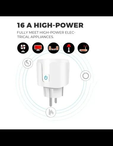 Tomada inteligente WiFi - Com medição de consumo de energia