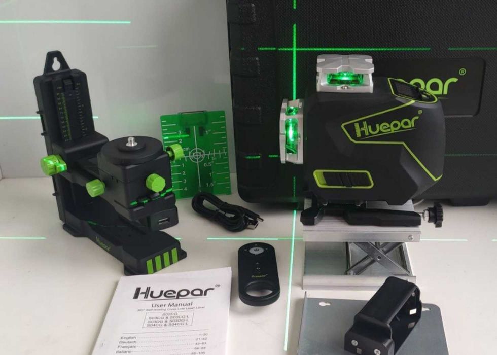 Уровень лазерный Huepar S04CG 4D 360 Bluetooth (S04CG)