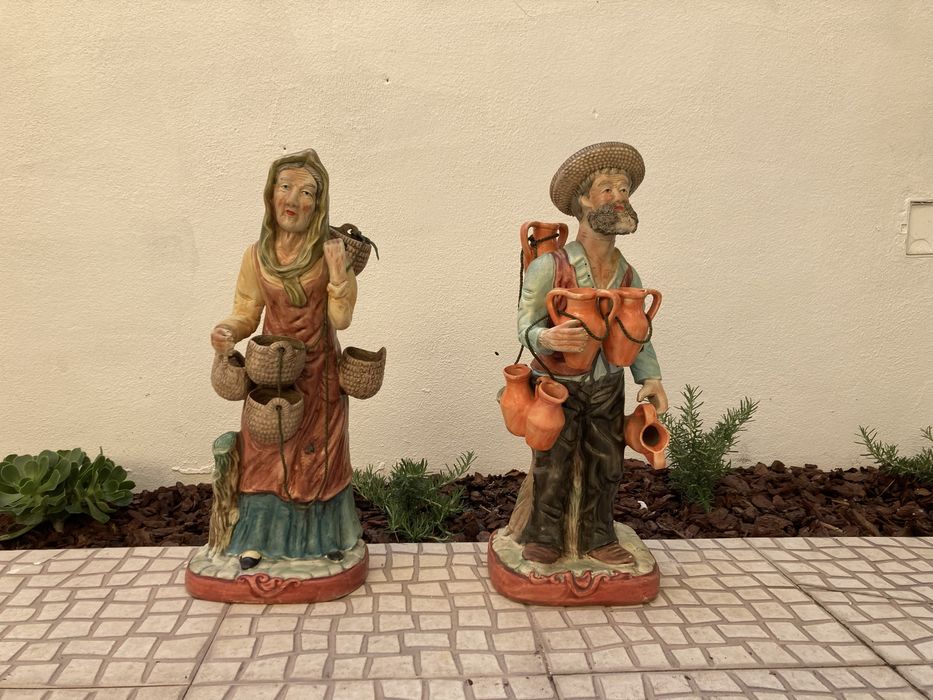 Figuras rurais de ceramica com 51cm