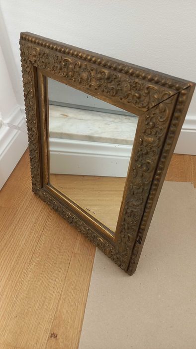 Stare drewniane antyczne lustro angielskie