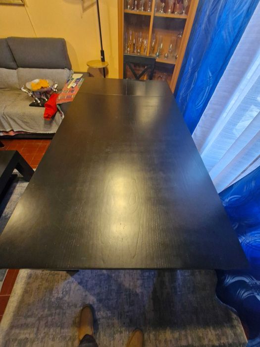 Mesa de sala Jantar, extensivel cor preta