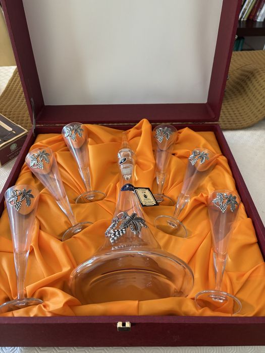 Garrafa de vinho em cristal