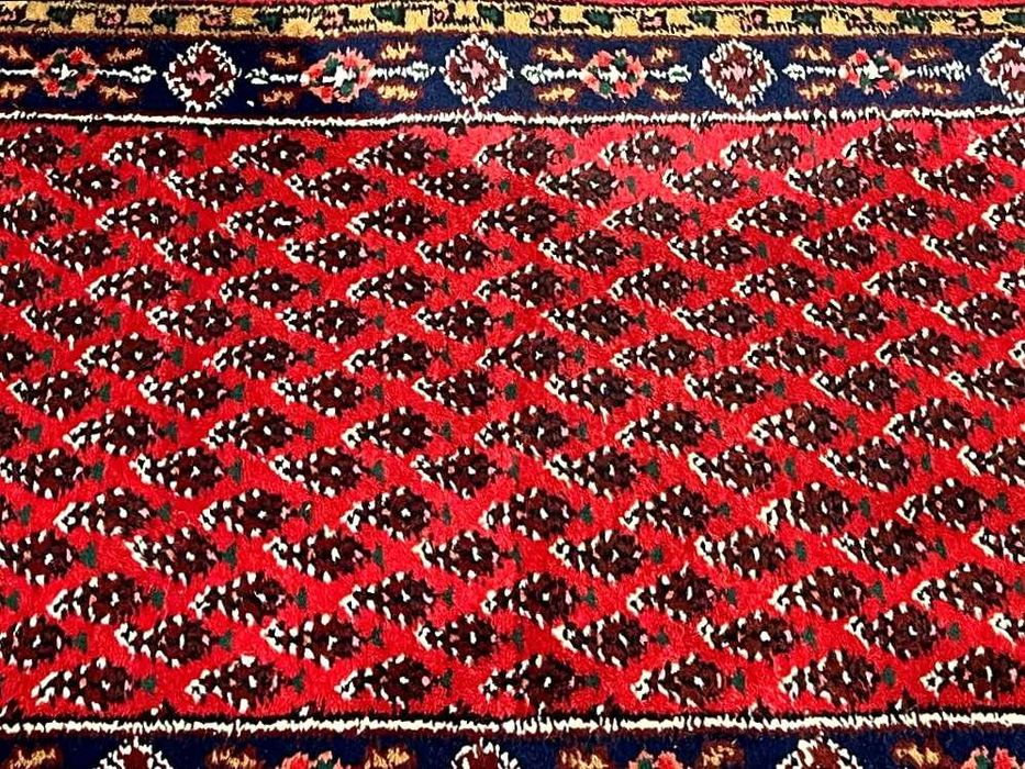 Dois Tapetes Persas SAROUGH MIR originais, com 160cm x 90cm, feitos manualmente em lã sobre algodão