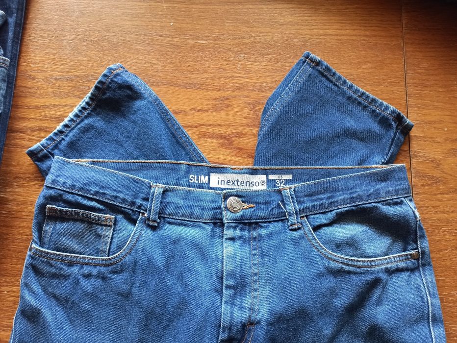 Spodnie męskie jeans pas 90cm