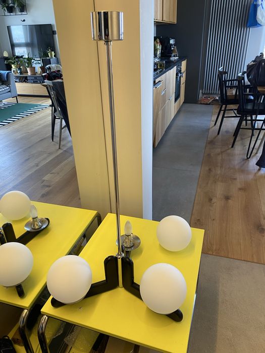 Lampa sufitowa Kaiser Leuchten 3 X E14, mid century modern, bauhaus .