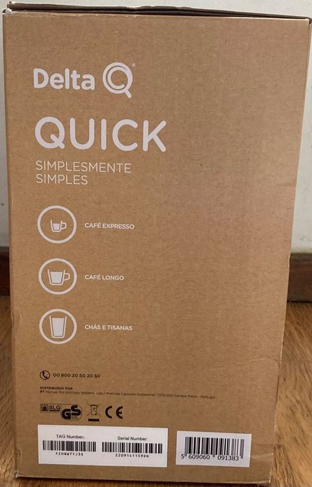 Máquina de café DELTA Q Quick- nova, 3 anos de garantia