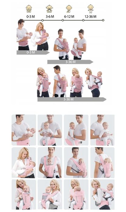 Nosidełko wielofunkcyjne 8w1 siedzisko biodrowe