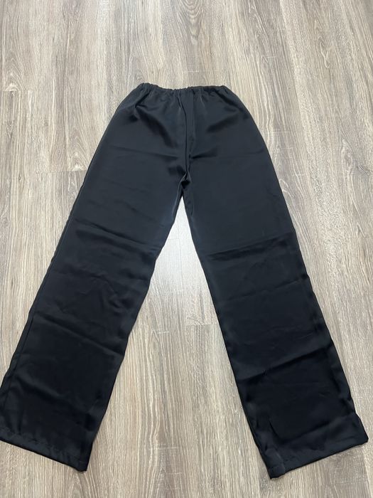 Атласні штани чорні бежеві