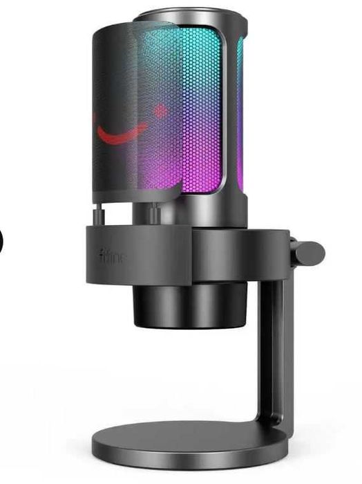 Конденсаторный Микрофон FIFINE A8 Black с RGB и POP фильтром