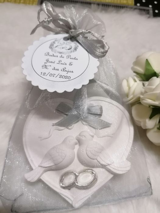 Lembrança de casamento bodas ouro e prata