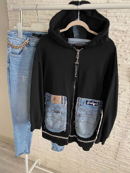 Acqua Limone katana - kardigan - bluza łączone materiały sweter dżins dresówka Uni