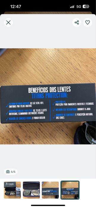 Óculos Proteção Titans